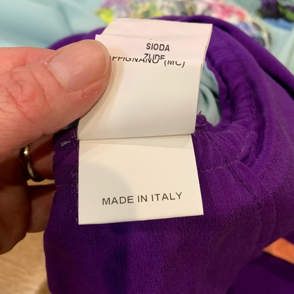 MSGM silk mini dress with drawstring and fun mix of floral and solid panels - Picture 8 of 9